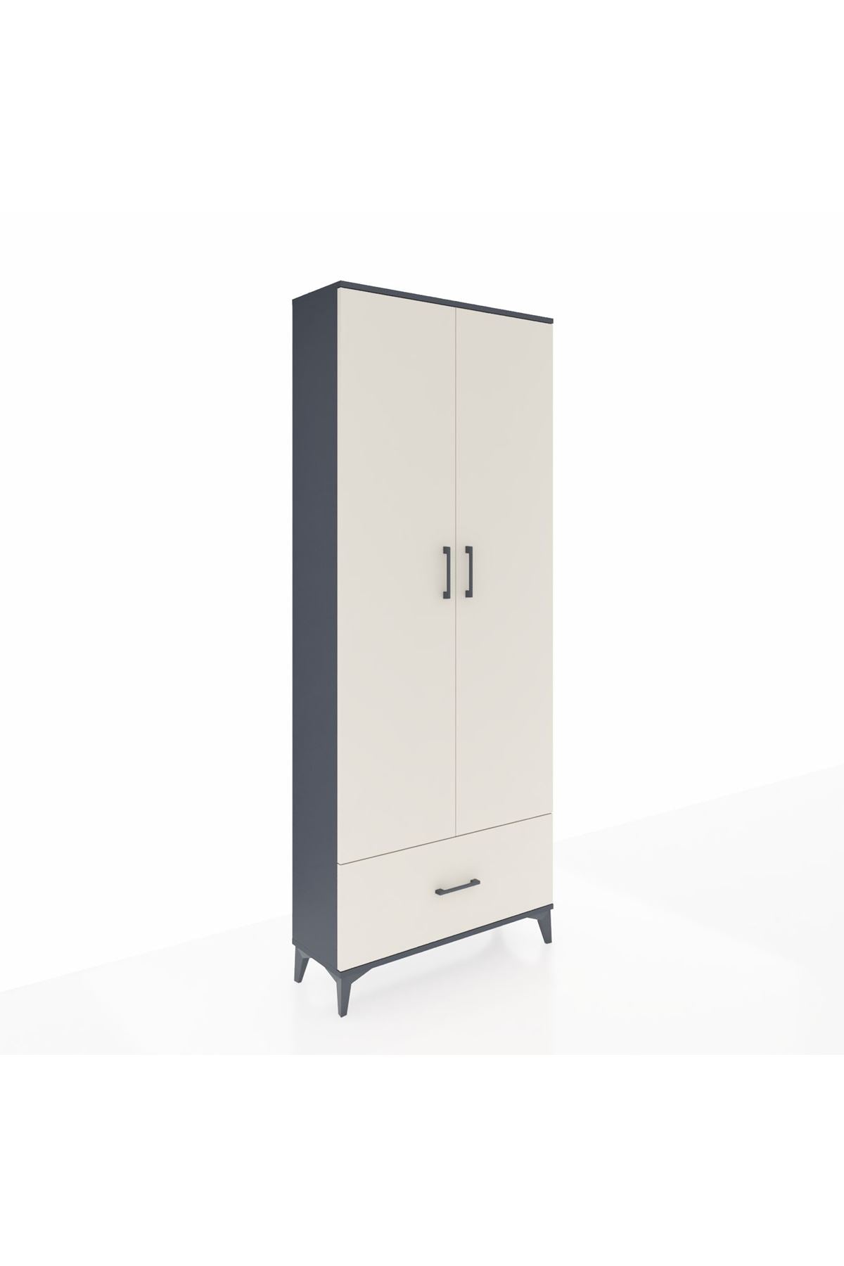 Arges Dolap 5 Raflı Tek Çekmeceli 2 Kapaklı 88x30x221 - S30M011V4A