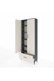 Arges Dolap 5 Raflı Tek Çekmeceli 2 Kapaklı 88x30x221 - S30M011V4A