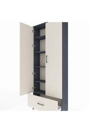 Arges Dolap 5 Raflı Tek Çekmeceli 2 Kapaklı 88x30x221 - S30M011V4A
