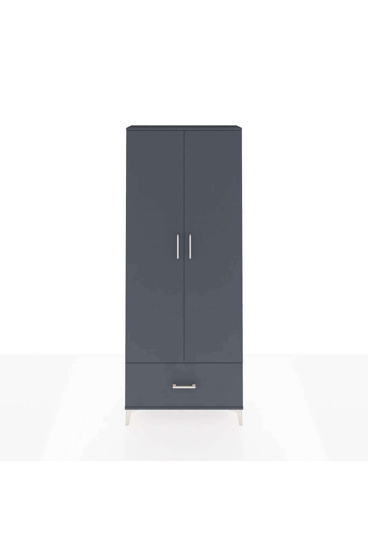 Arges Dolap 5 Raflı Tek Çekmeceli 2 Kapaklı 88x30x221 - S30M011V5A