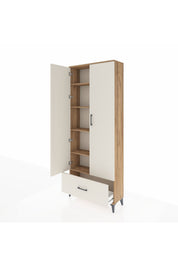 Arges Dolap 5 Raflı Tek Çekmeceli 2 Kapaklı 88x30x221 - S30M011V7A
