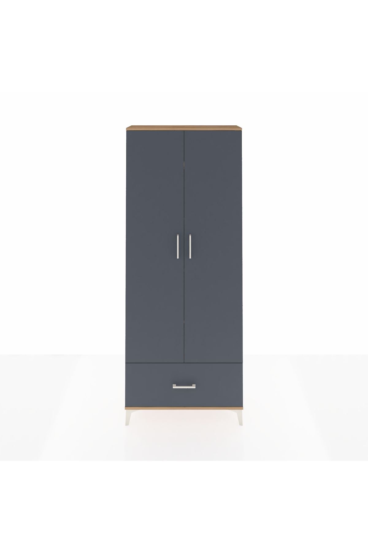 Arges Dolap 5 Raflı Tek Çekmeceli 2 Kapaklı 88x30x221 - S30M011V8A