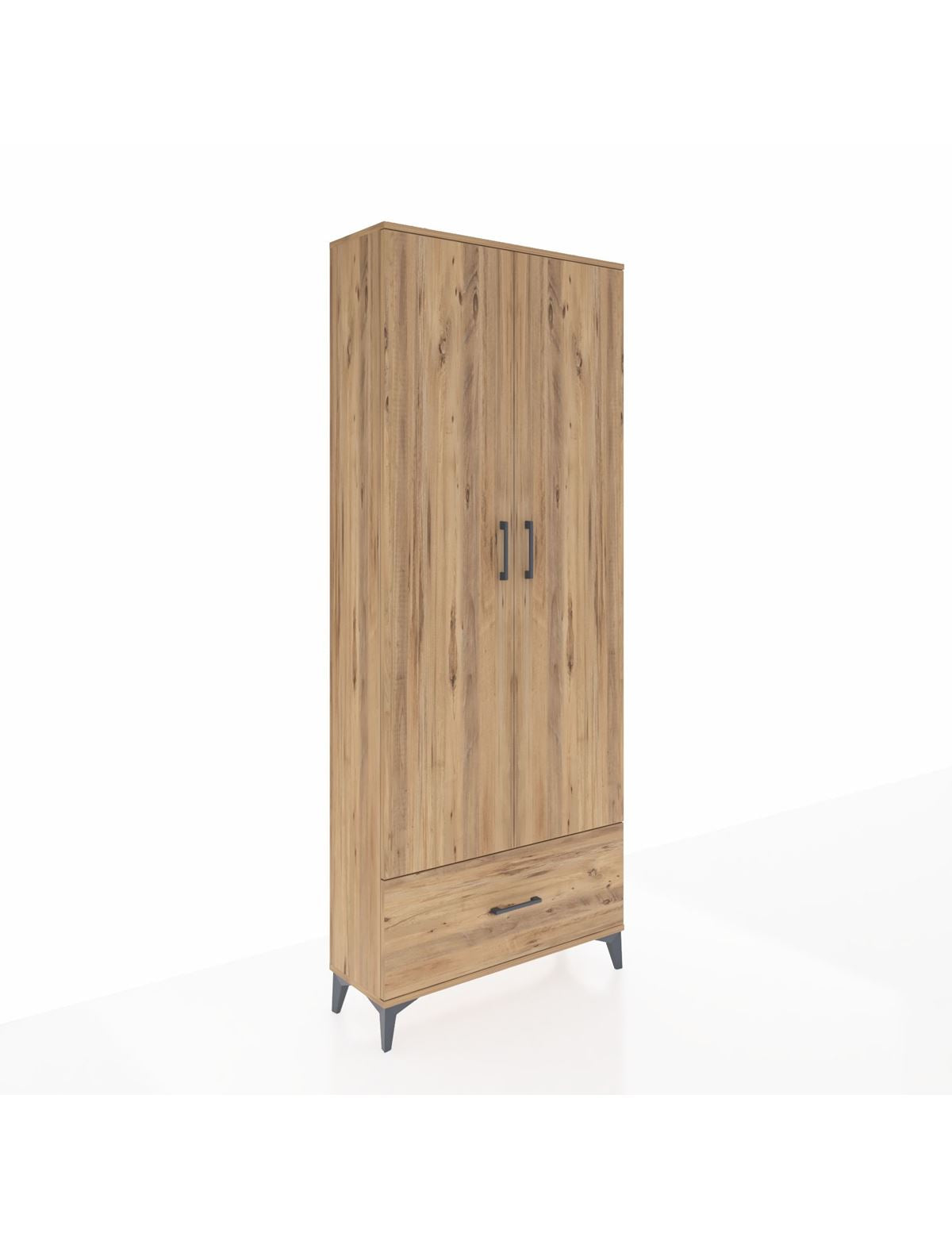 Arges Dolap 5 Raflı Tek Çekmeceli 2 Kapaklı 88x30x221 - S30M011V9A