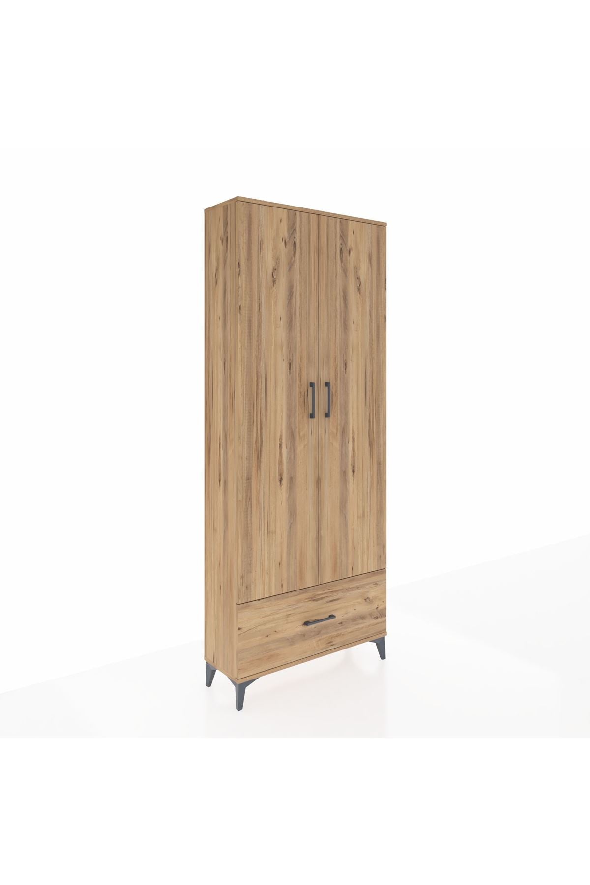 Arges Dolap 5 Raflı Tek Çekmeceli 2 Kapaklı 88x30x221 - S30M011V9A