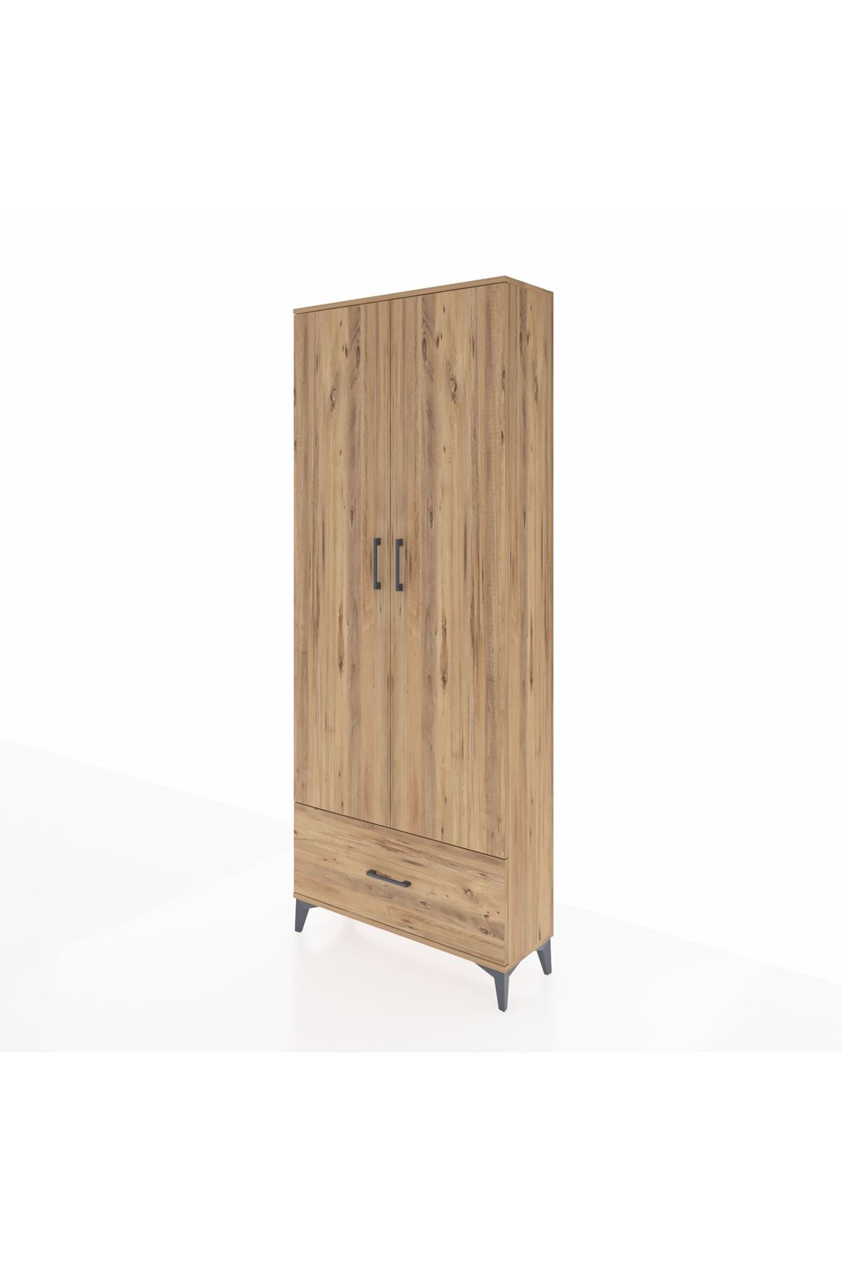 Arges Dolap 5 Raflı Tek Çekmeceli 2 Kapaklı 88x30x221 - S30M011V9A