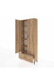 Arges Dolap 5 Raflı Tek Çekmeceli 2 Kapaklı 88x30x221 - S30M011V9A
