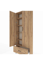 Arges Dolap 5 Raflı Tek Çekmeceli 2 Kapaklı 88x30x221 - S30M011V9A