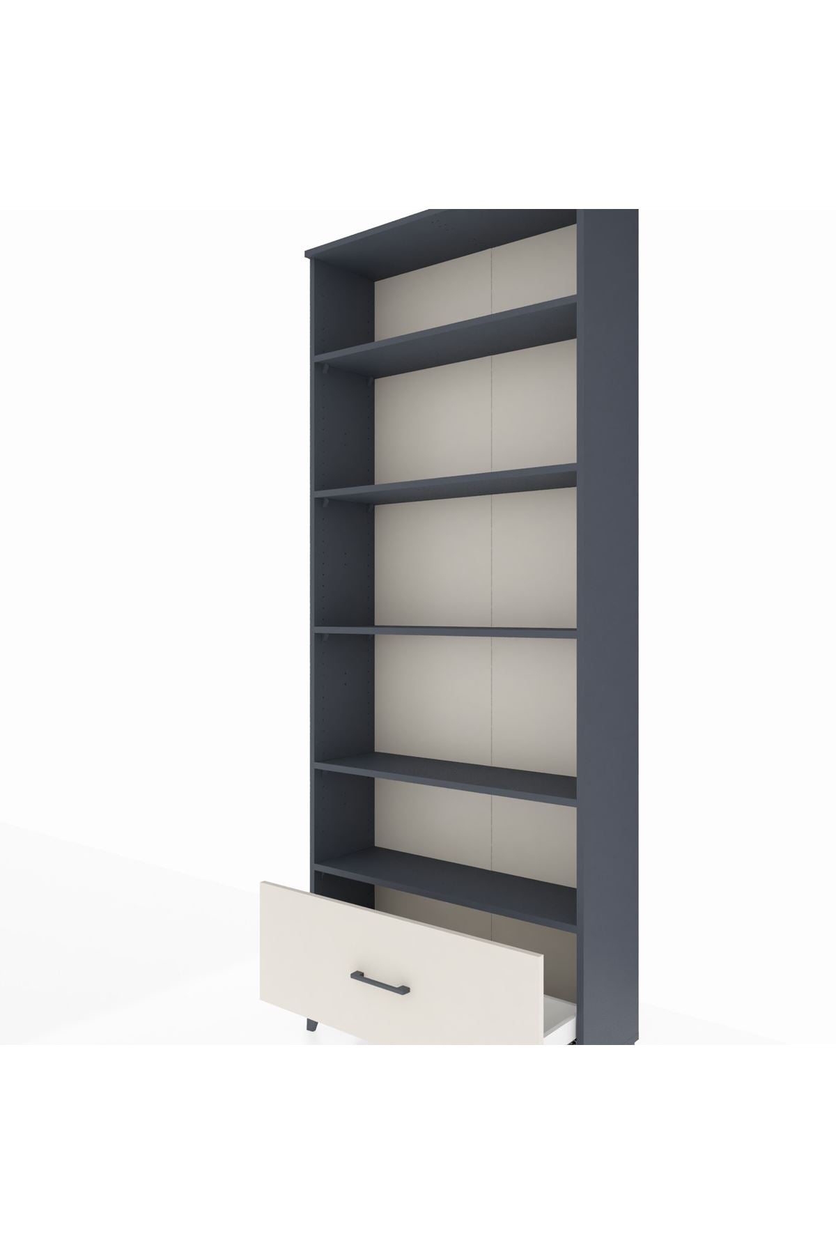 Arges Dolap 5 Raflı Tek Çekmeceli 88x30x221 - S30M012V4A