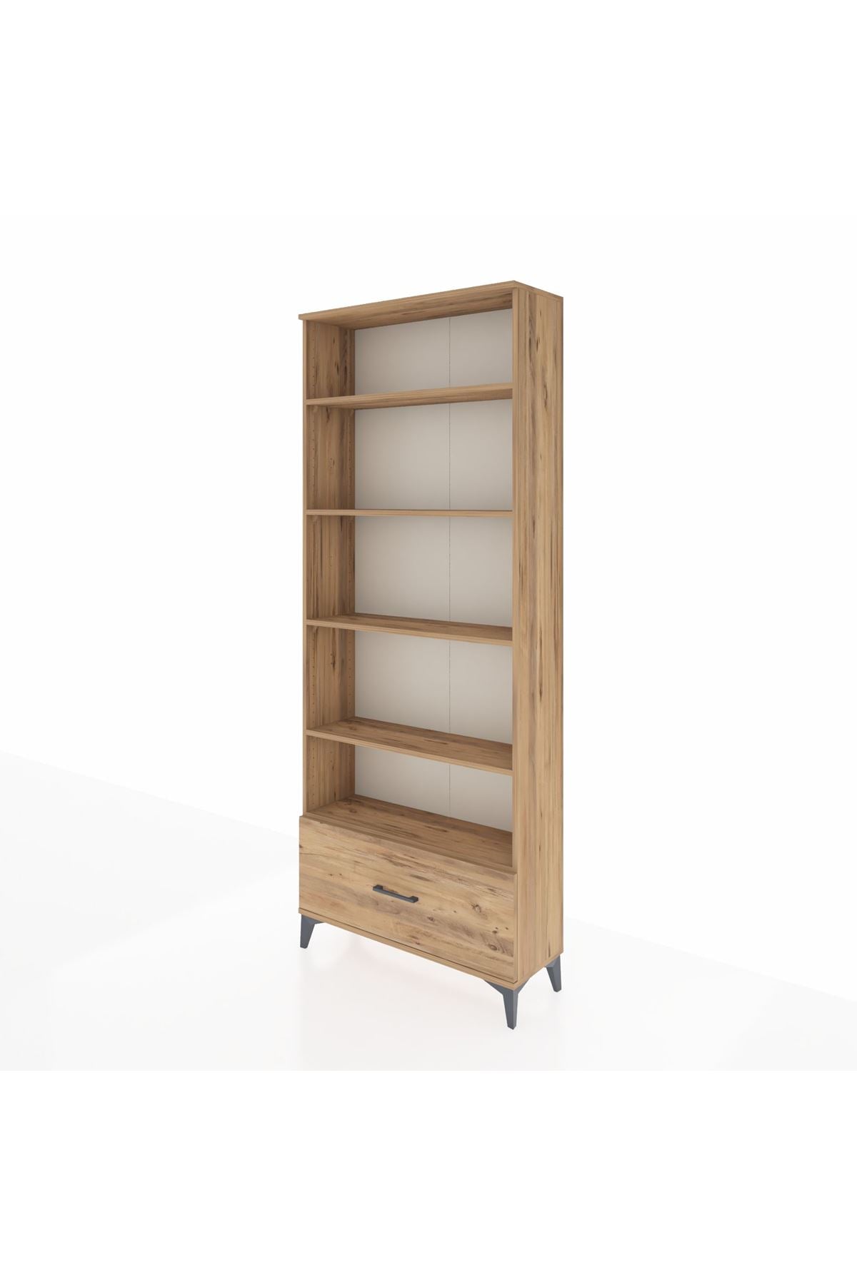 Arges Dolap 5 Raflı Tek Çekmeceli 88x30x221 - S30M012V9A