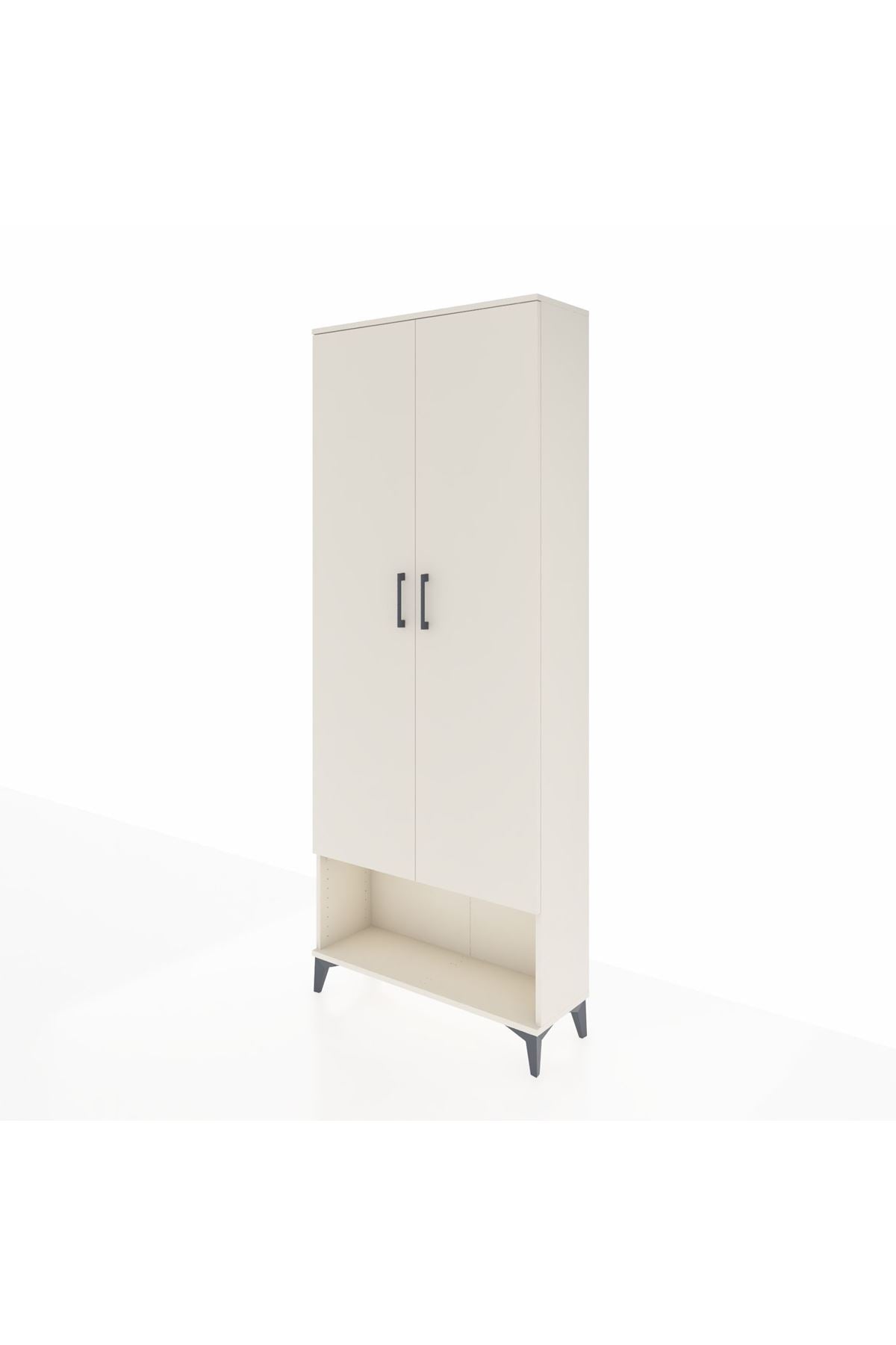 Arges Dolap 2 Raflı 2 Kapaklı Tek Askılı 88x30x221 - S30M013V1A
