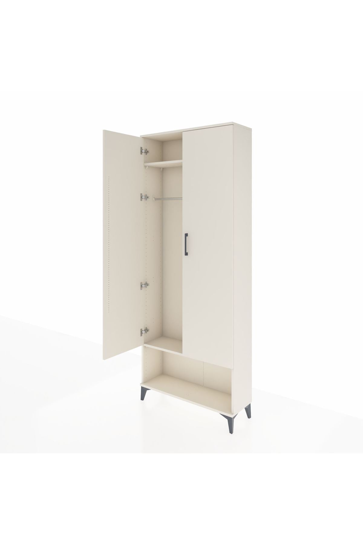 Arges Dolap 2 Raflı 2 Kapaklı Tek Askılı 88x30x221 - S30M013V1A
