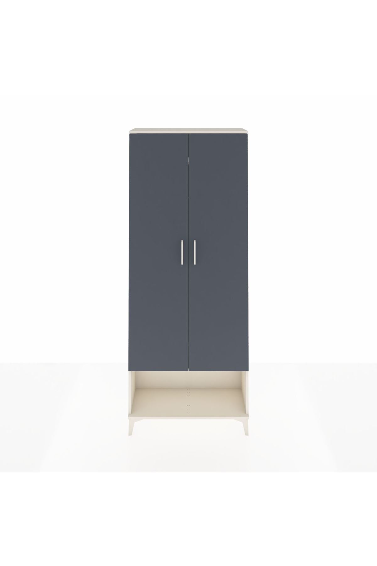 Arges Dolap 2 Raflı 2 Kapaklı Tek Askılı 88x30x221 - S30M013V2A