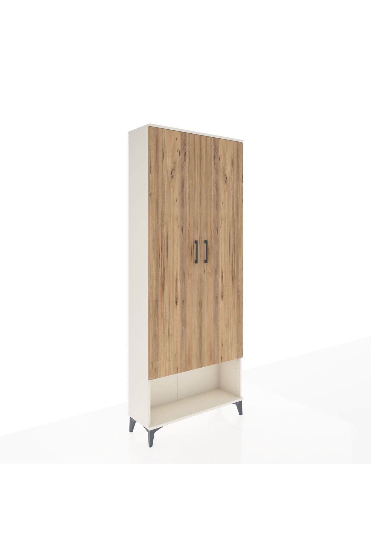 Arges Dolap 2 Raflı 2 Kapaklı Tek Askılı 88x30x221 - S30M013V3A