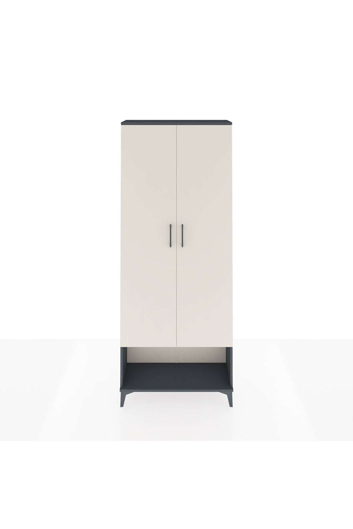 Arges Dolap 2 Raflı 2 Kapaklı Tek Askılı 88x30x221 - S30M013V4A