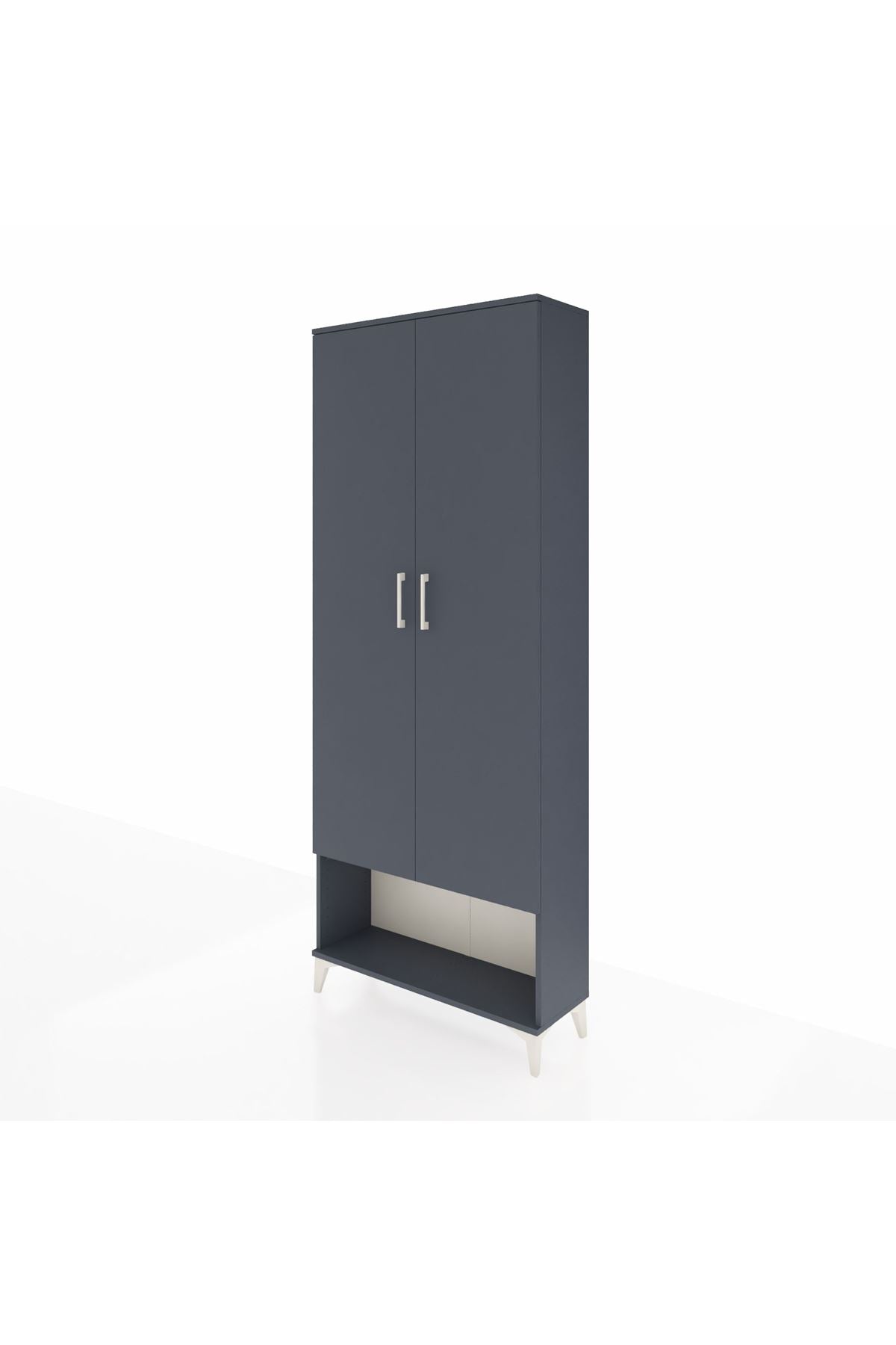 Arges Dolap 2 Raflı 2 Kapaklı Tek Askılı 88x30x221 - S30M013V5A
