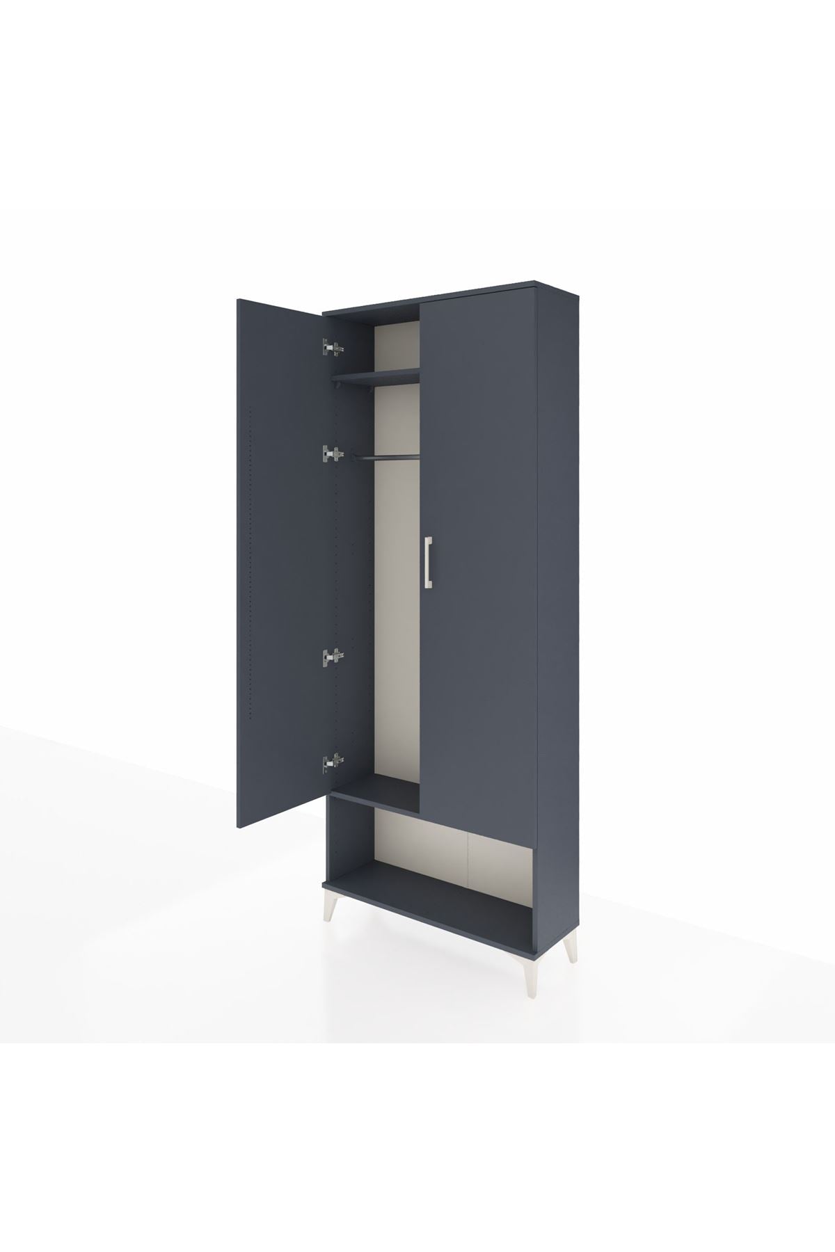 Arges Dolap 2 Raflı 2 Kapaklı Tek Askılı 88x30x221 - S30M013V5A