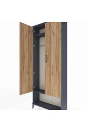 Arges Dolap 2 Raflı 2 Kapaklı Tek Askılı 88x30x221 - S30M013V6A