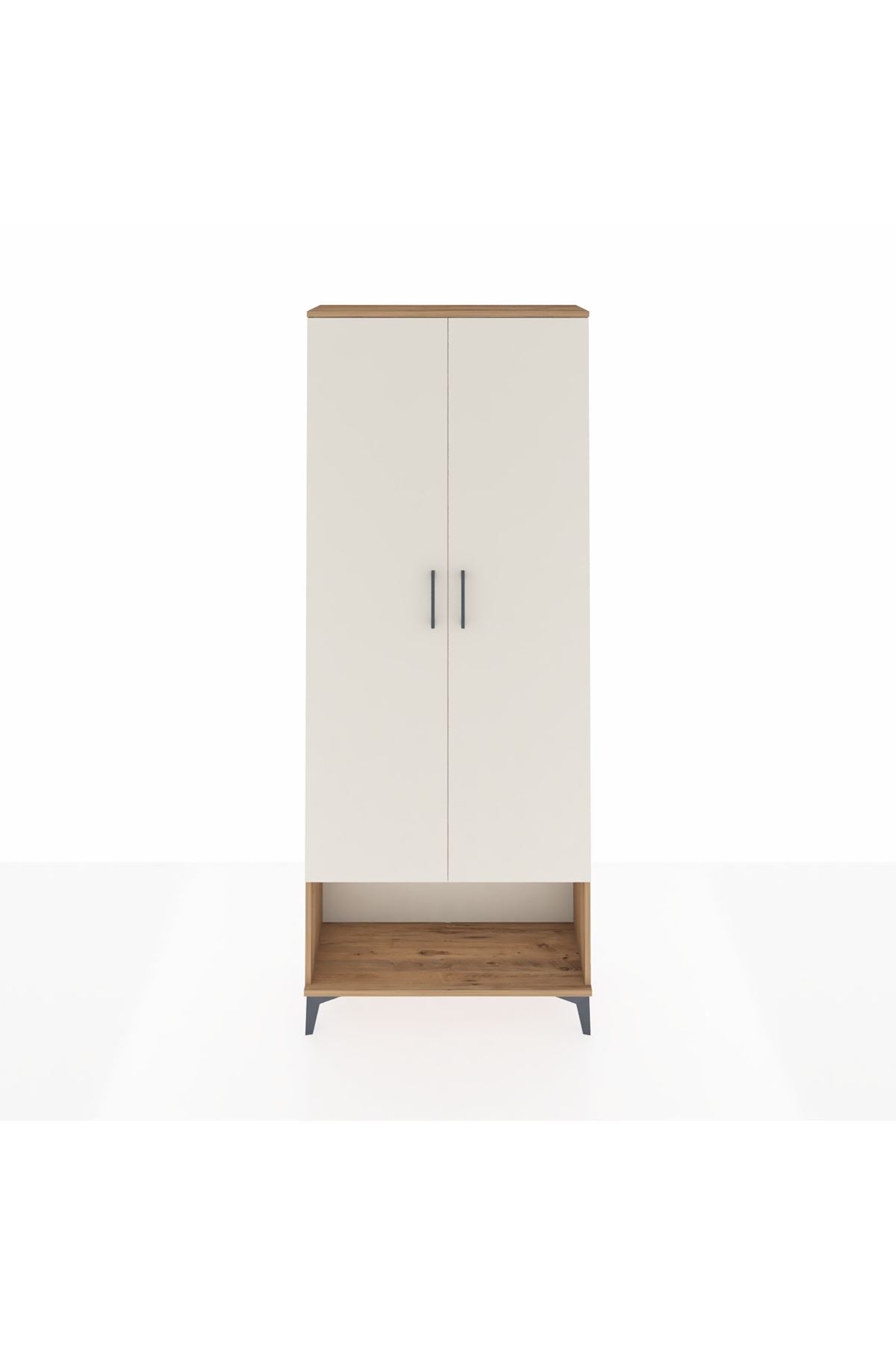 Arges Dolap 2 Raflı 2 Kapaklı Tek Askılı 88x30x221 - S30M013V7A