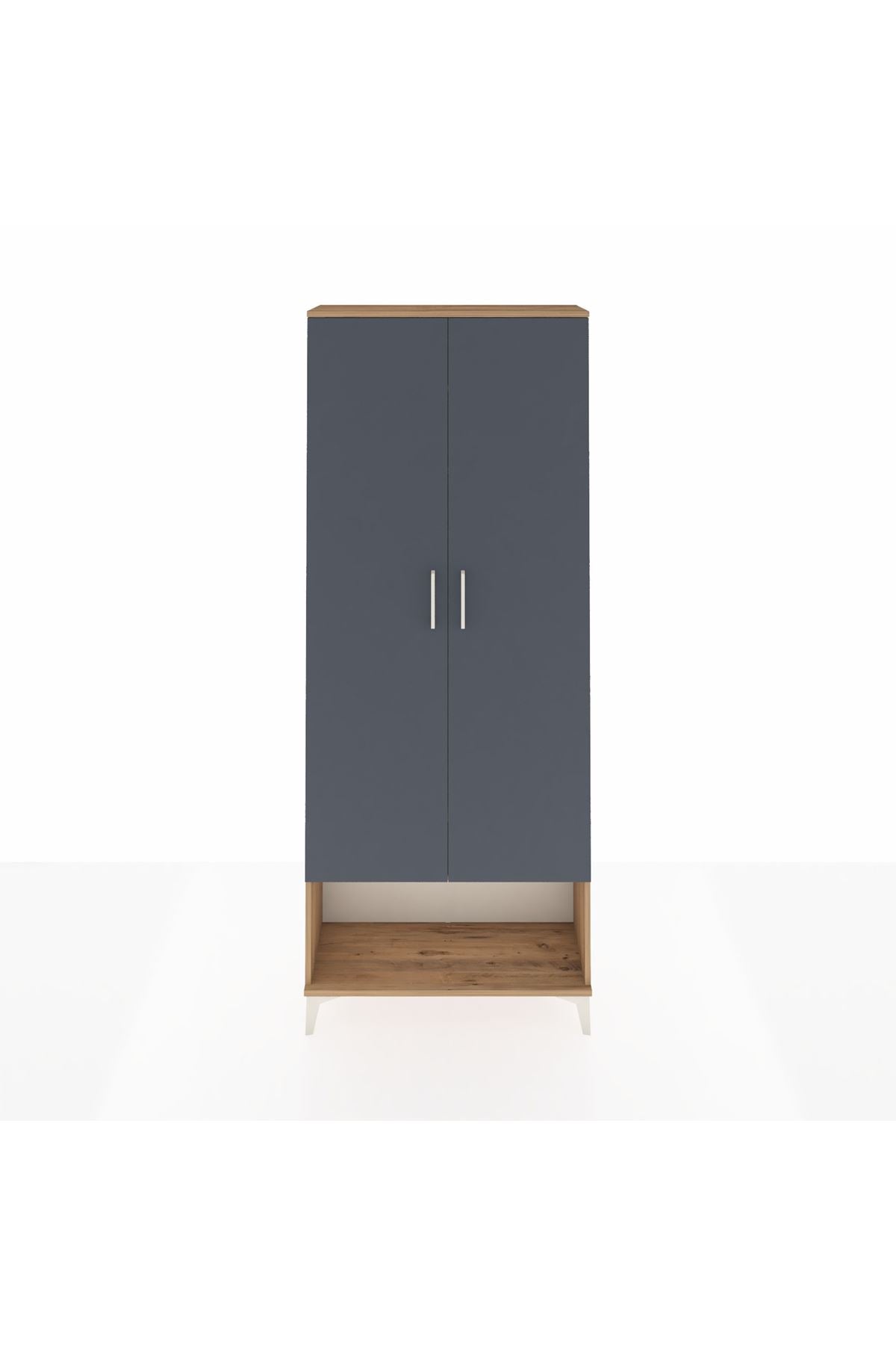 Arges Dolap 2 Raflı 2 Kapaklı Tek Askılı 88x30x221 - S30M013V8A