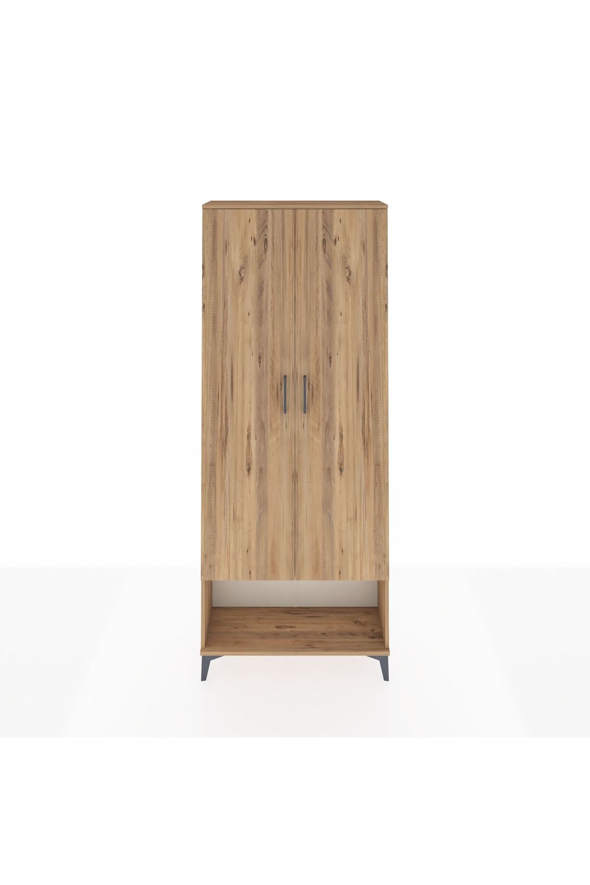 Arges Dolap 2 Raflı 2 Kapaklı Tek Askılı 88x30x221 - S30M013V9A