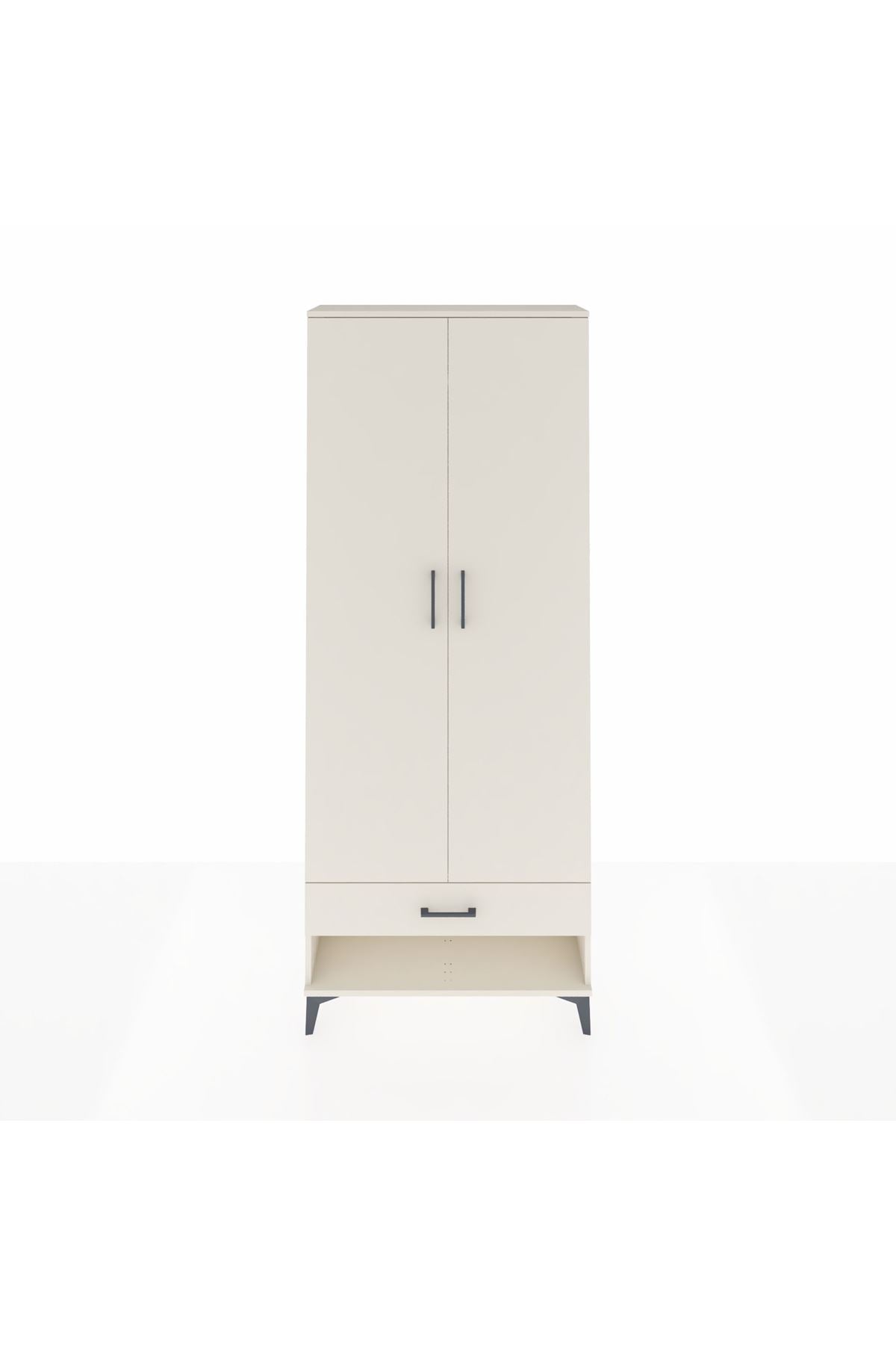 Arges Dolap 2 Raflı Tek Çekmeceli Tek Askılı 88x30x221 - S30M015V1A