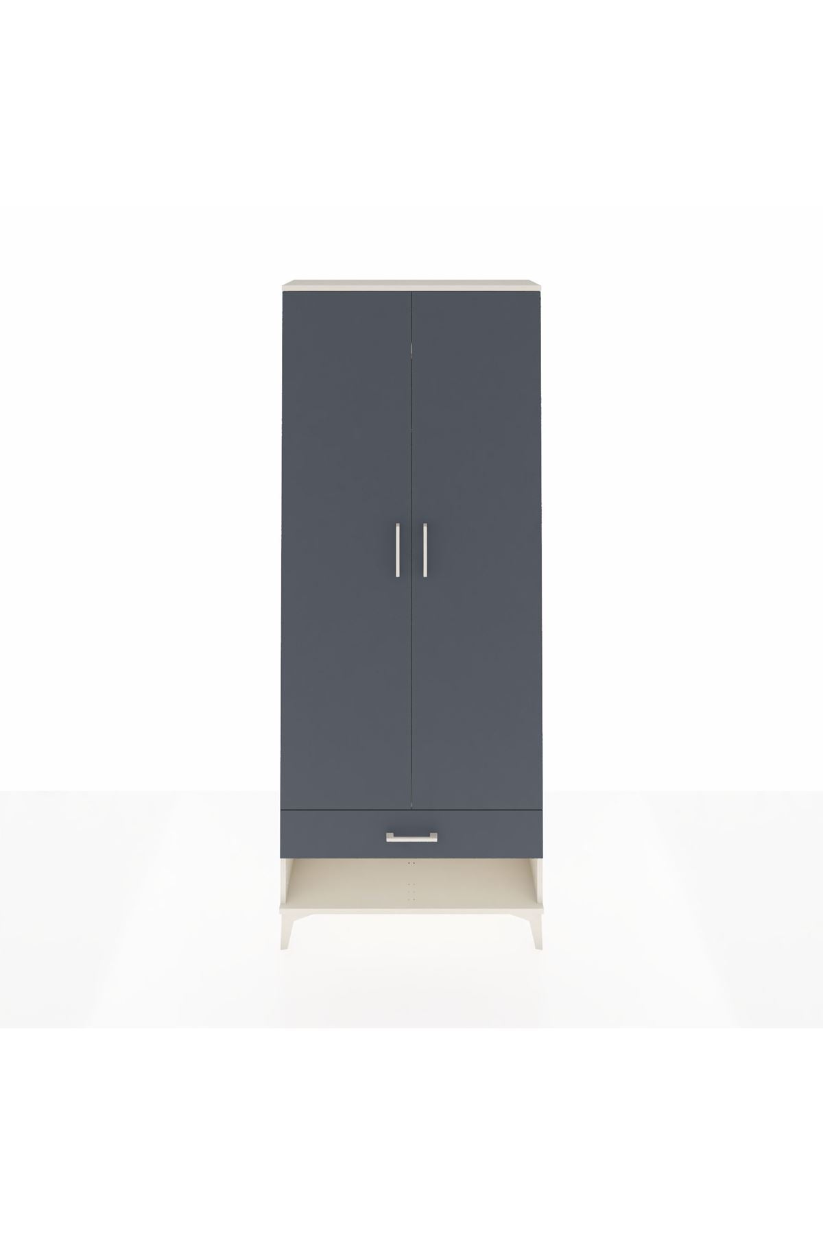 Arges Dolap 2 Raflı Tek Çekmeceli Tek Askılı 88x30x221 - S30M015V2A