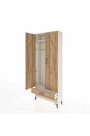 Arges Dolap 2 Raflı Tek Çekmeceli Tek Askılı 88x30x221 - S30M015V3A