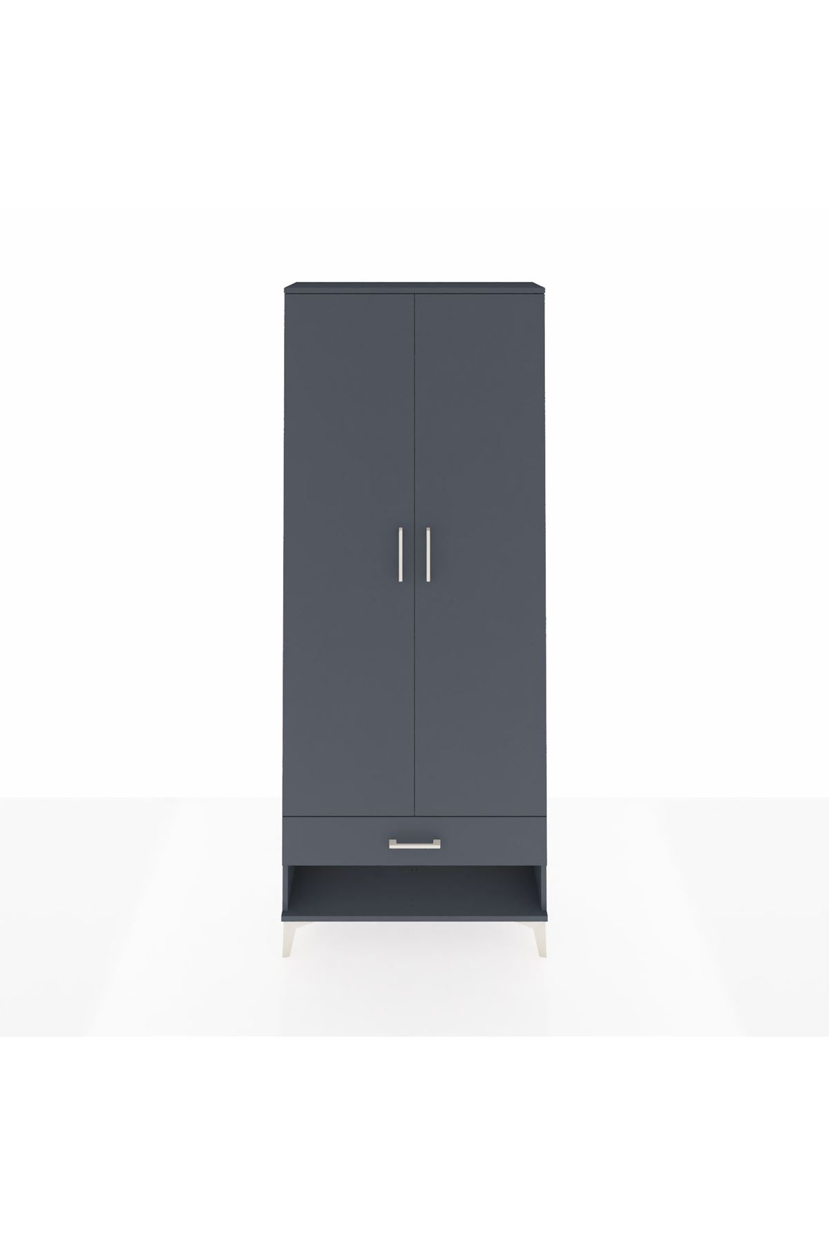 Arges Dolap 2 Raflı Tek Çekmeceli Tek Askılı 88x30x221 - S30M015V5A