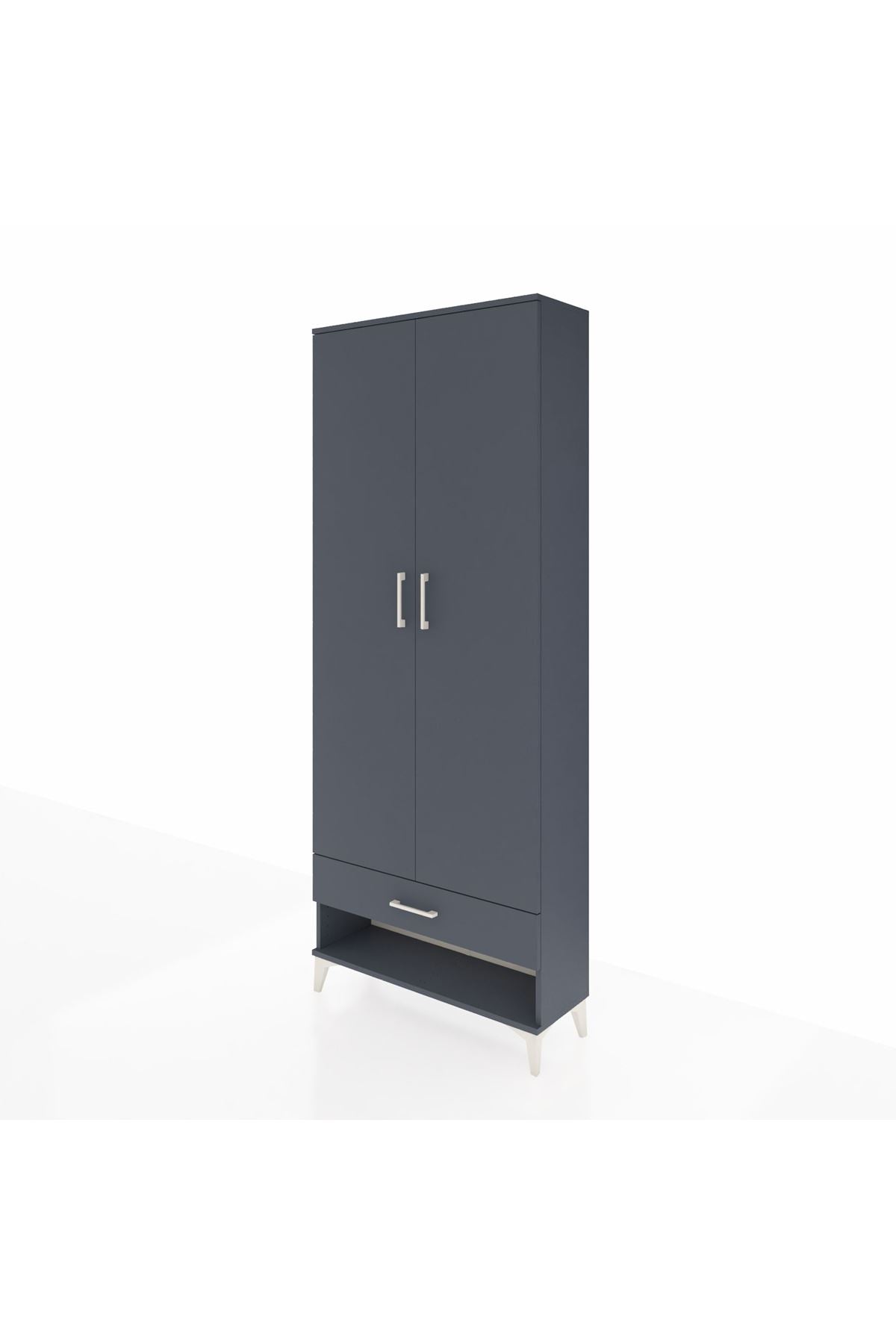 Arges Dolap 2 Raflı Tek Çekmeceli Tek Askılı 88x30x221 - S30M015V5A