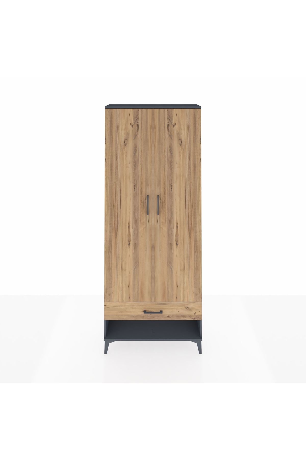 Arges Dolap 2 Raflı Tek Çekmeceli Tek Askılı 88x30x221 - S30M015V6A