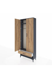 Arges Dolap 2 Raflı Tek Çekmeceli Tek Askılı 88x30x221 - S30M015V6A