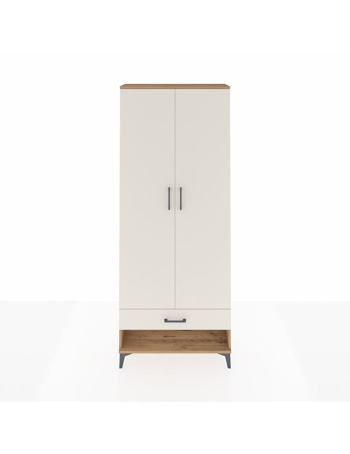 Arges Dolap 2 Raflı Tek Çekmeceli Tek Askılı 88x30x221 - S30M015V7A