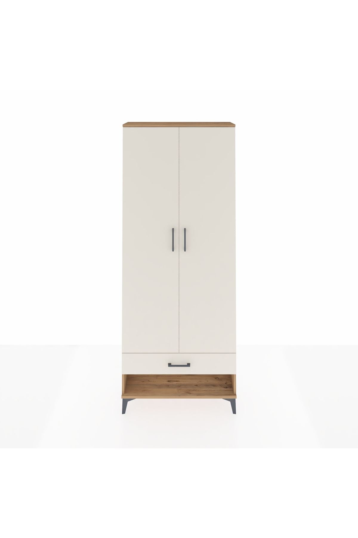 Arges Dolap 2 Raflı Tek Çekmeceli Tek Askılı 88x30x221 - S30M015V7A