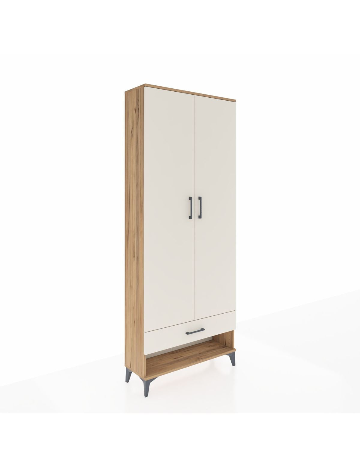 Arges Dolap 2 Raflı Tek Çekmeceli Tek Askılı 88x30x221 - S30M015V7A