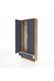 Arges Dolap 2 Raflı Tek Çekmeceli Tek Askılı 88x30x221 - S30M015V8A