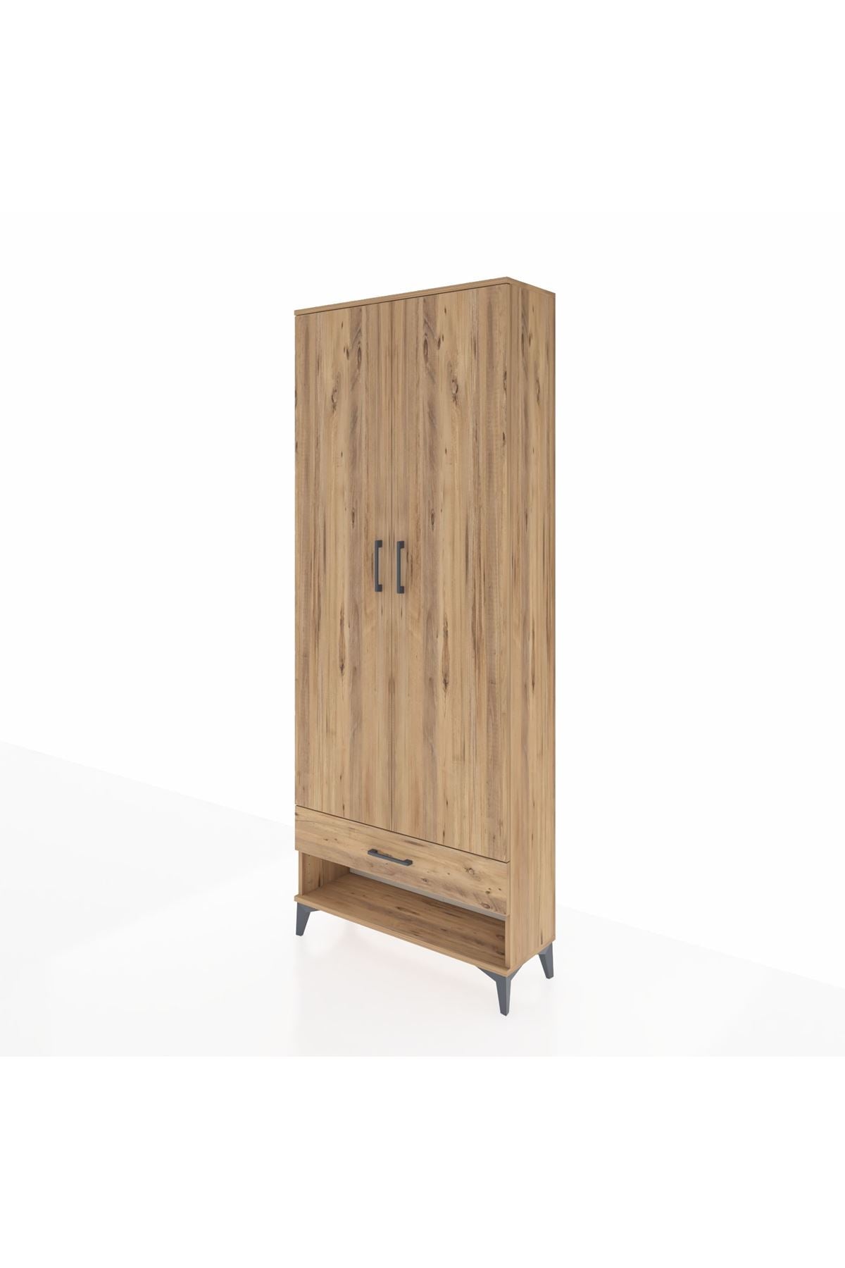 Arges Dolap 2 Raflı Tek Çekmeceli Tek Askılı 88x30x221 - S30M015V9A