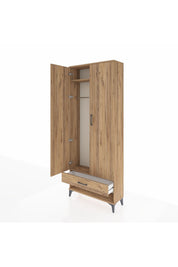 Arges Dolap 2 Raflı Tek Çekmeceli Tek Askılı 88x30x221 - S30M015V9A