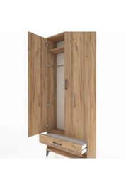 Arges Dolap 2 Raflı Tek Çekmeceli Tek Askılı 88x30x221 - S30M015V9A
