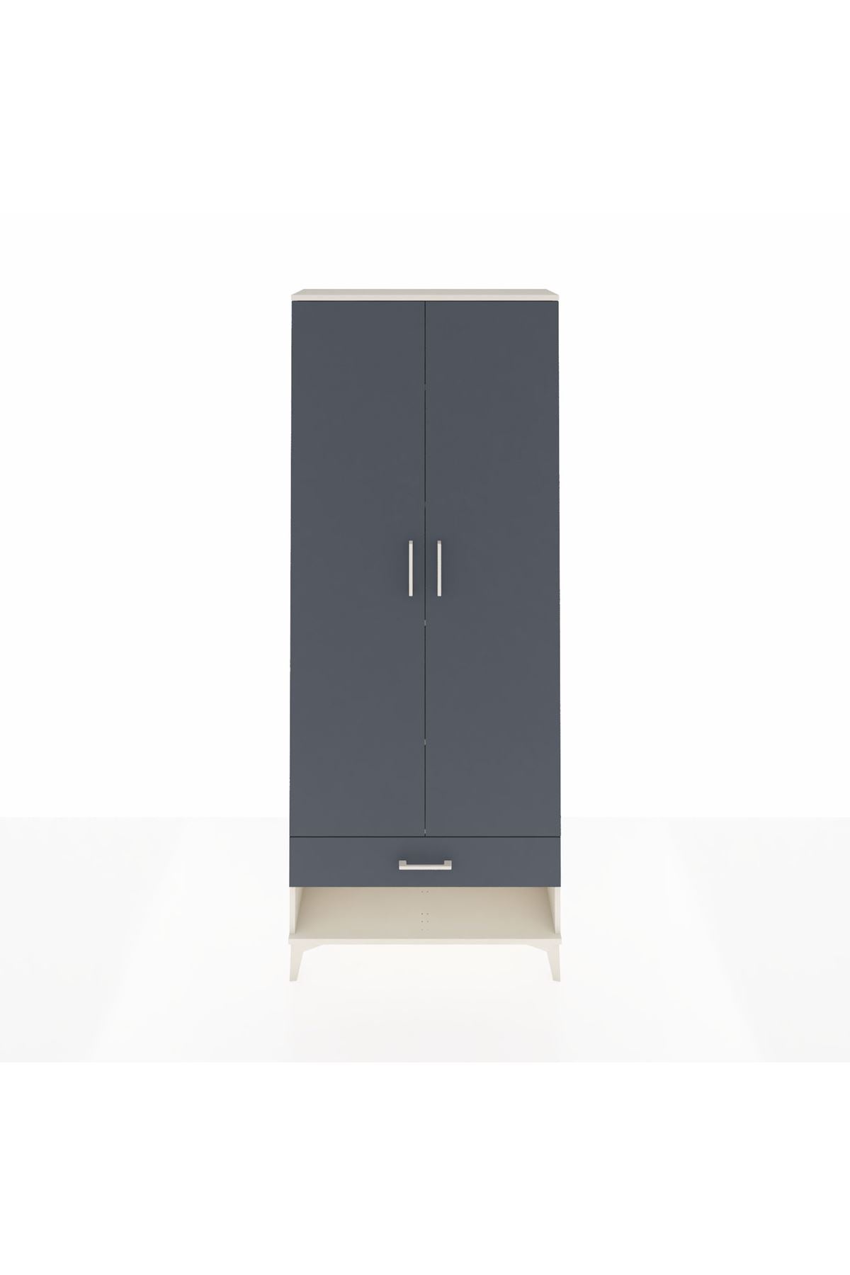 Arges Dolap 5 Raflı Tek Çekmeceli 2 Kapaklı 88x30x221 - S30M016V2A