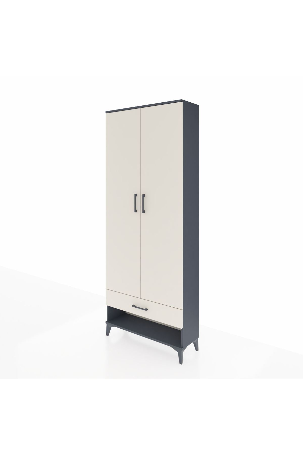 Arges Dolap 5 Raflı Tek Çekmeceli 2 Kapaklı 88x30x221 - S30M016V4A