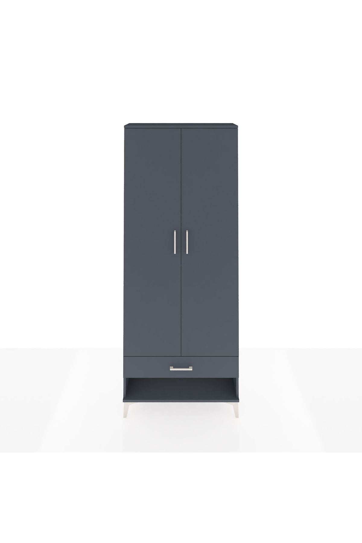 Arges Dolap 5 Raflı Tek Çekmeceli 2 Kapaklı 88x30x221 - S30M016V5A