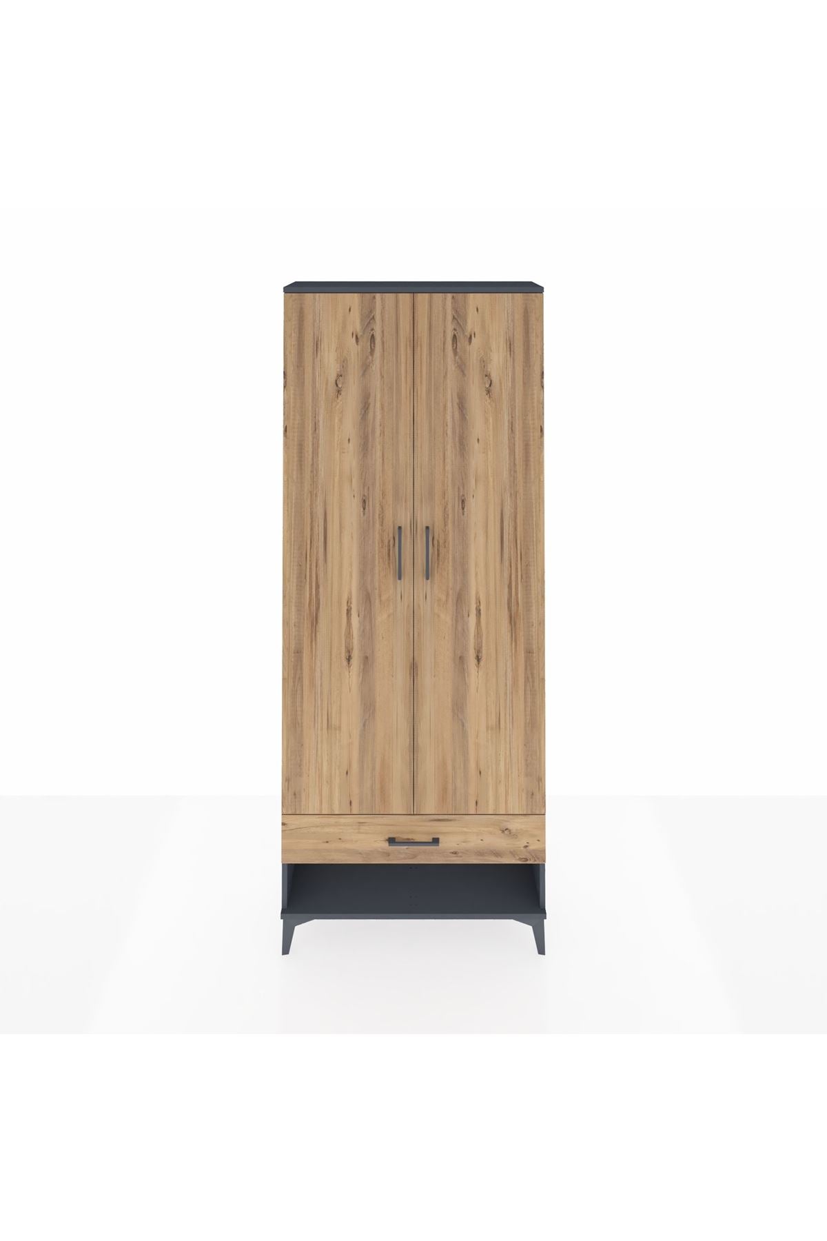 Arges Dolap 5 Raflı Tek Çekmeceli 2 Kapaklı 88x30x221 - S30M016V6A