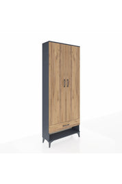 Arges Dolap 5 Raflı Tek Çekmeceli 2 Kapaklı 88x30x221 - S30M016V6A