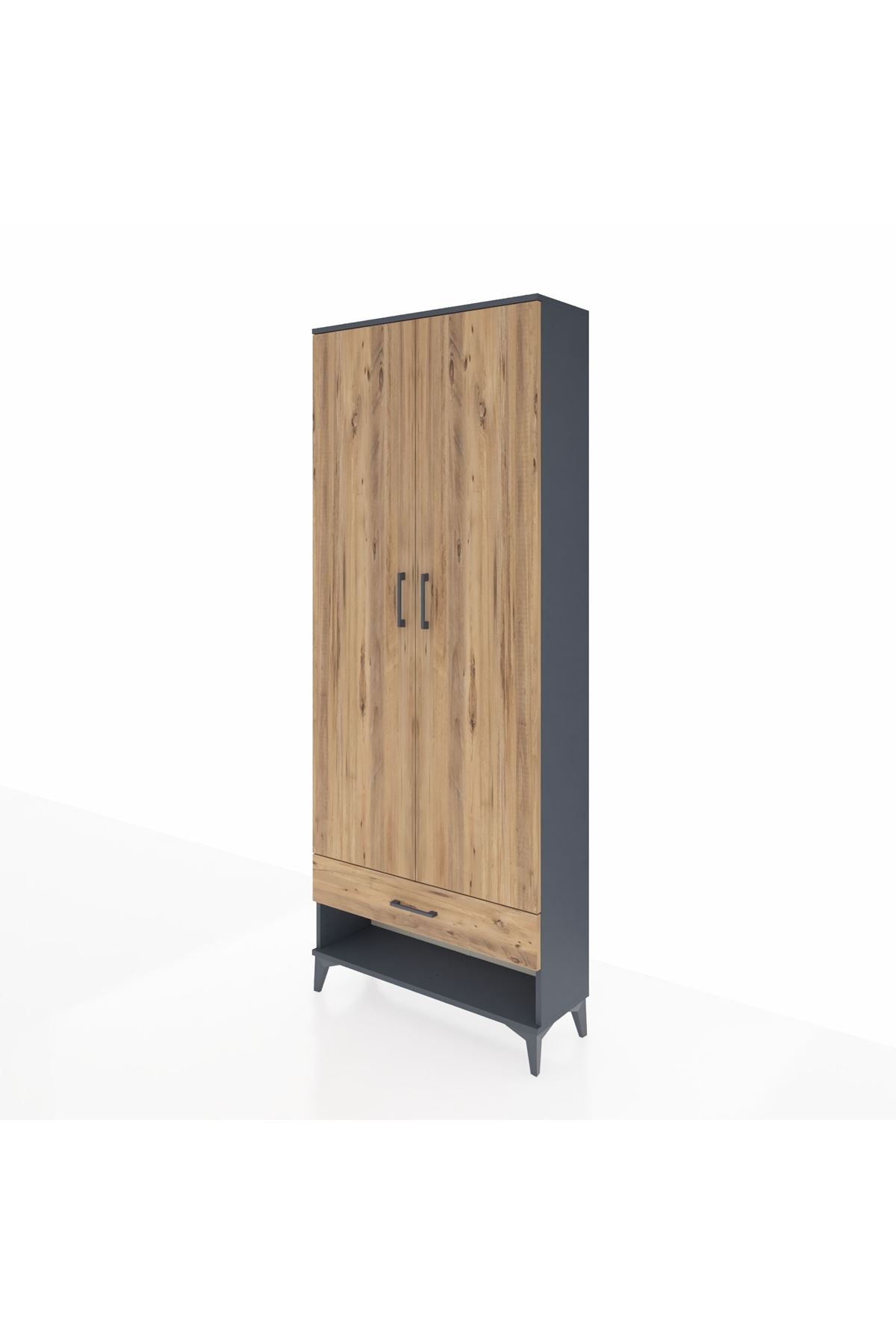 Arges Dolap 5 Raflı Tek Çekmeceli 2 Kapaklı 88x30x221 - S30M016V6A