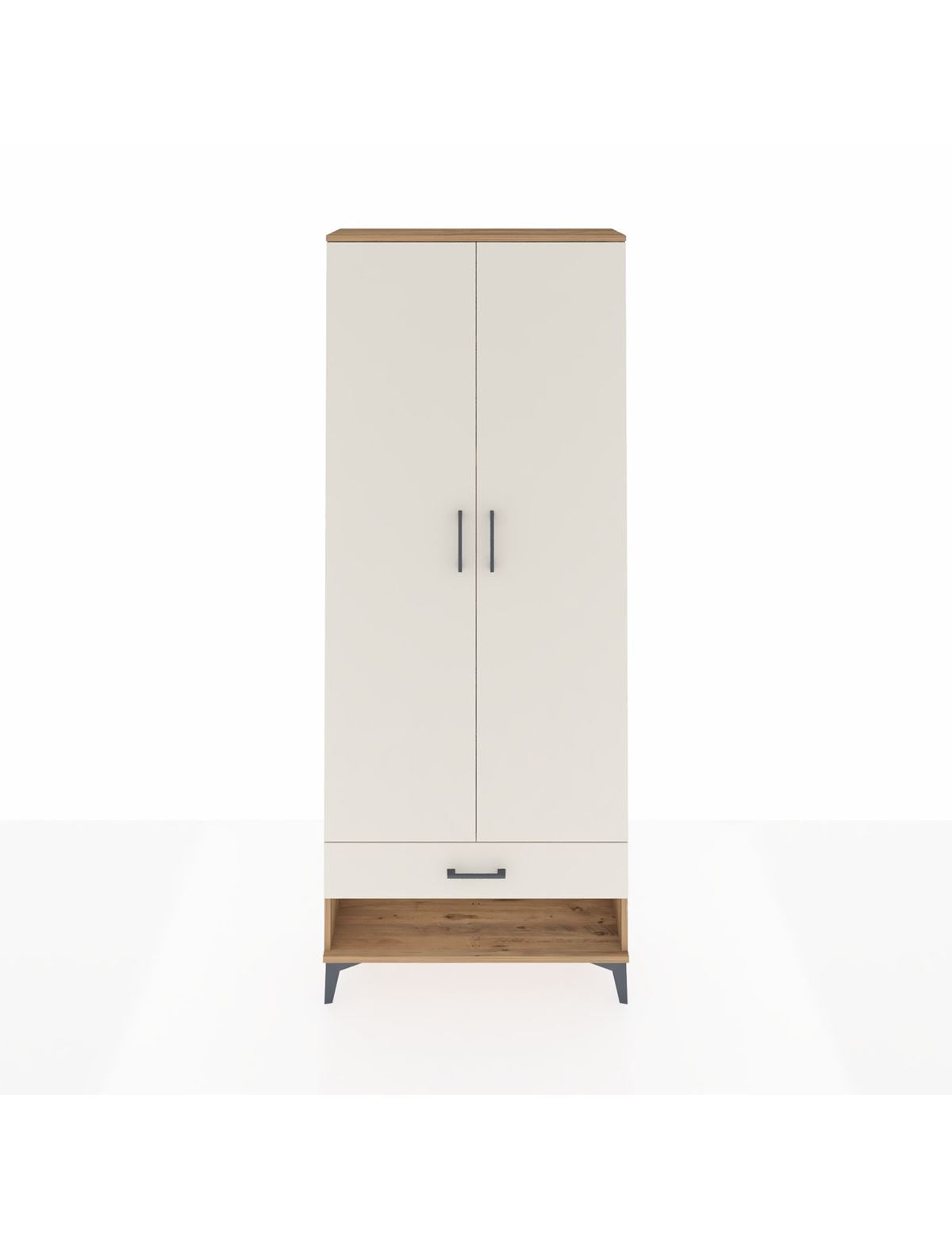 Arges Dolap 5 Raflı Tek Çekmeceli 2 Kapaklı 88x30x221 - S30M016V7A