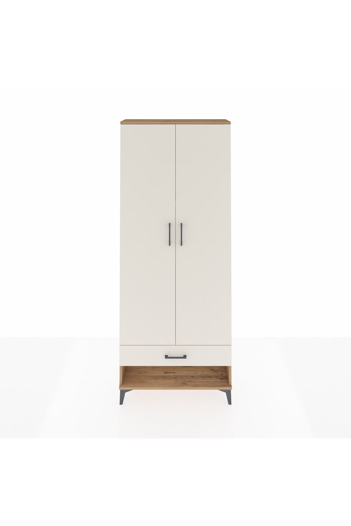 Arges Dolap 5 Raflı Tek Çekmeceli 2 Kapaklı 88x30x221 - S30M016V7A