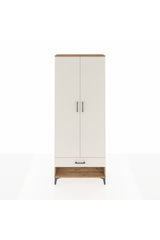 Arges Dolap 5 Raflı Tek Çekmeceli 2 Kapaklı 88x30x221