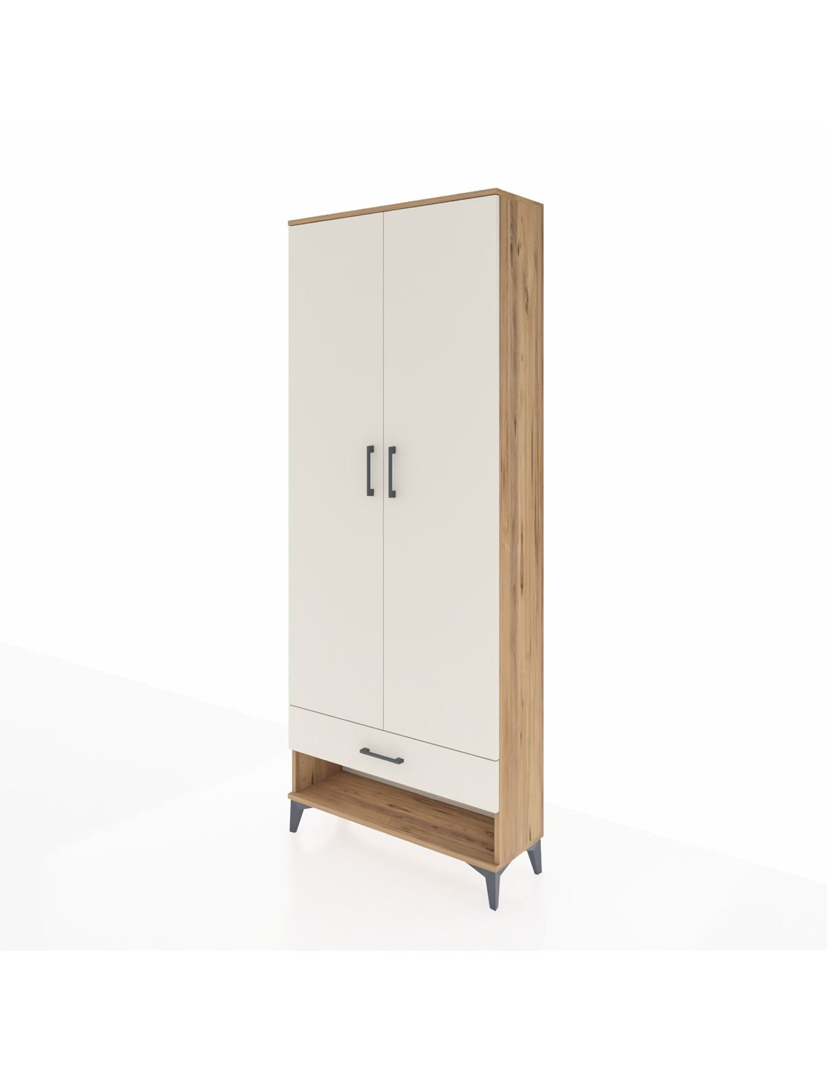 Arges Dolap 5 Raflı Tek Çekmeceli 2 Kapaklı 88x30x221 - S30M016V7A