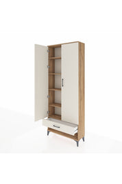 Arges Dolap 5 Raflı Tek Çekmeceli 2 Kapaklı 88x30x221 - S30M016V7A