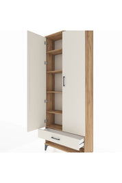 Arges Dolap 5 Raflı Tek Çekmeceli 2 Kapaklı 88x30x221 - S30M016V7A